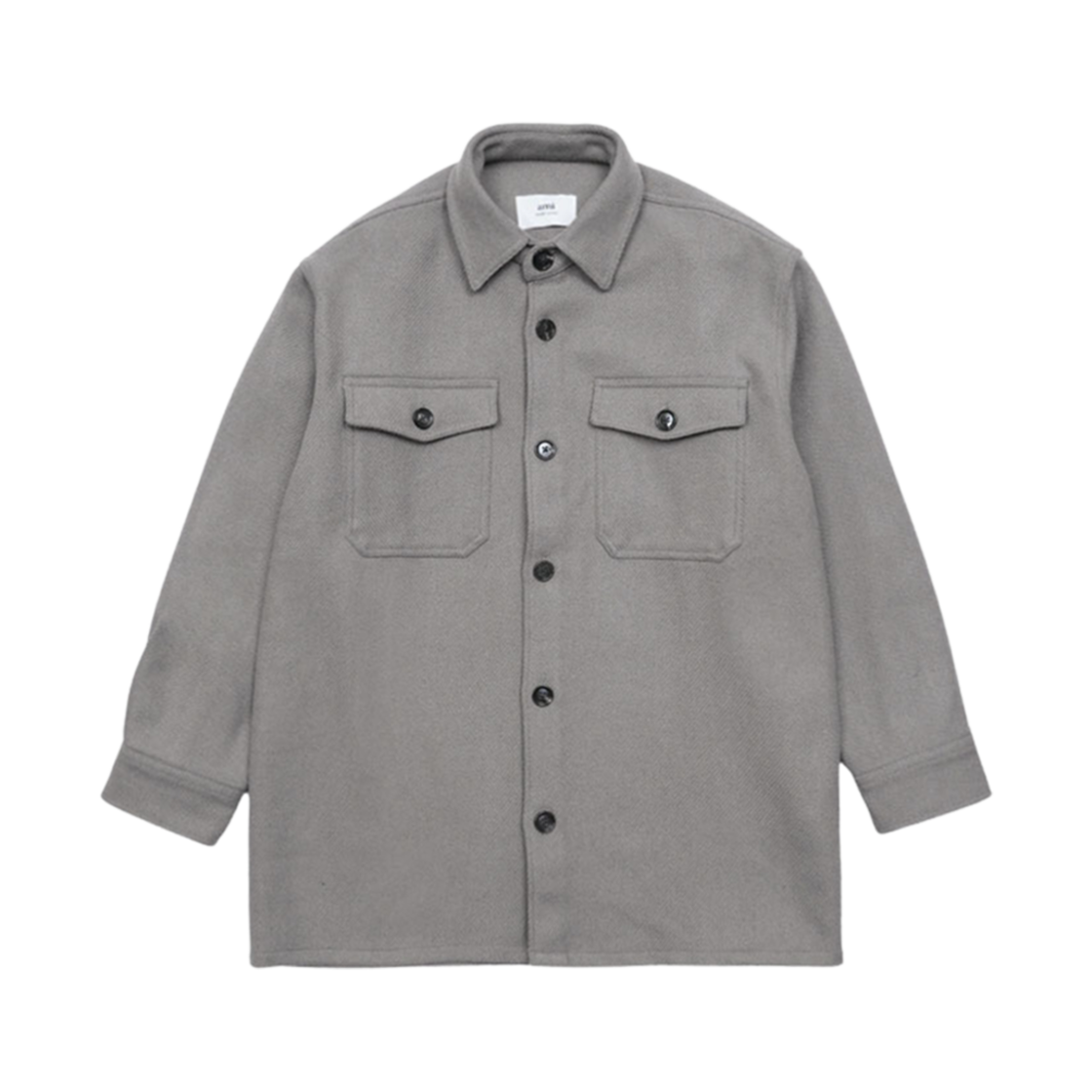 UJK226-WV0016-281 AMI Maxi Overshirt Taupe