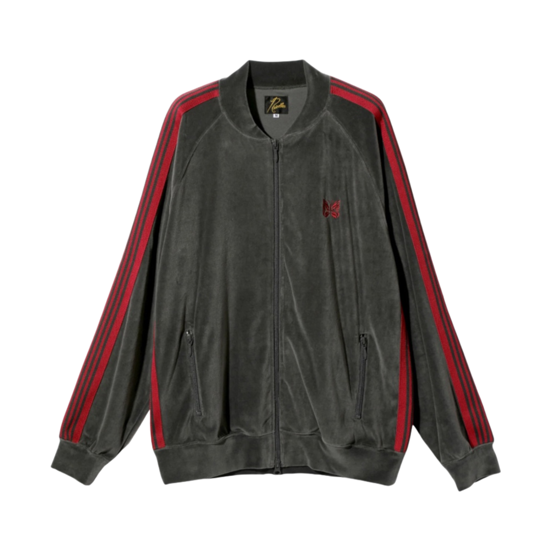 MR291C Needles R.C. Track Jacket Velour Charcoal