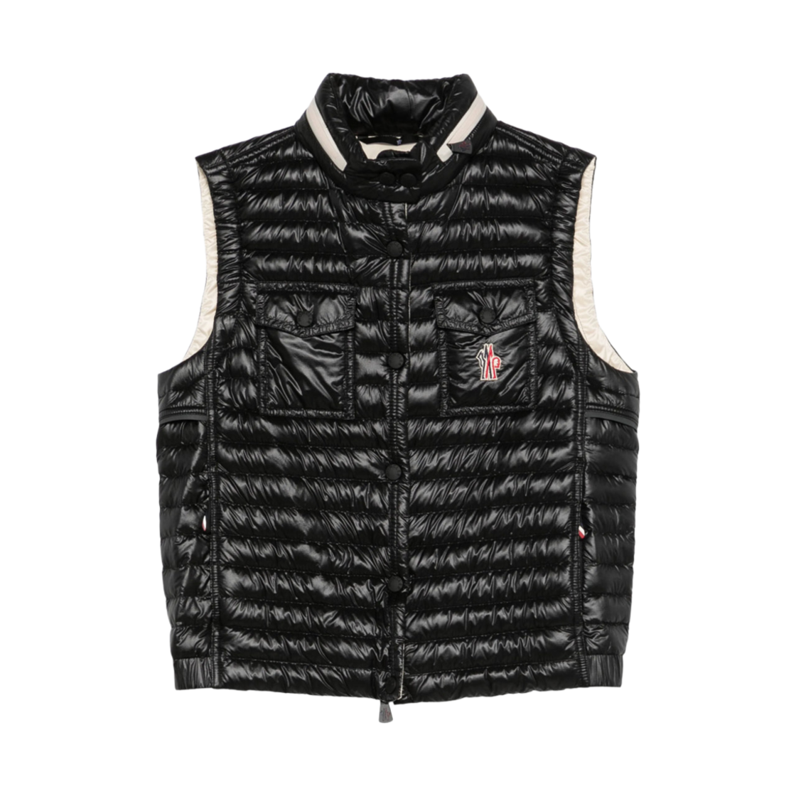 K1-098-1A00019-597X6-999 (W) Moncler grenoble Gumiane Padding Vest Black - 25SS