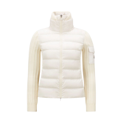 (W) Moncler Padded Wool Cardigan White - 23FW