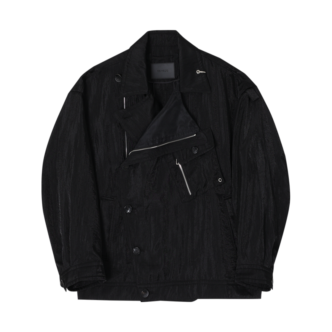 SH2JP705BK Songzio Collection Aviator Trench Coat Black