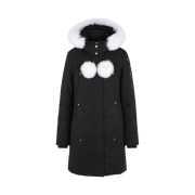 (W) Moose Knuckles Original Stirling Parka Natural Fox Fur Navy