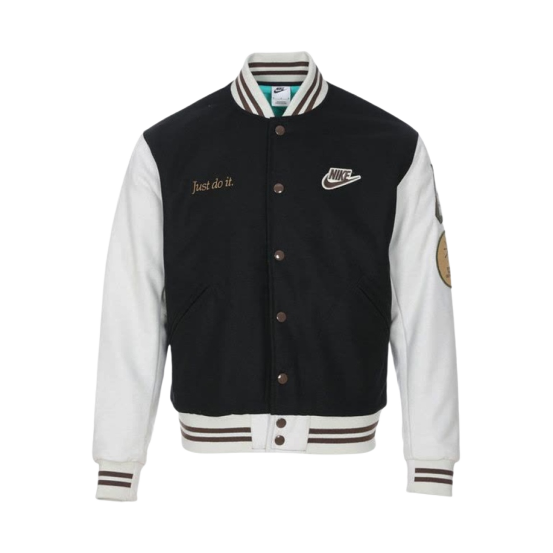 나이키 NSW 클래식 바시티 자켓 블랙 - 아시아(Nike NSW Classic Varsity Jacket Black - Asia)