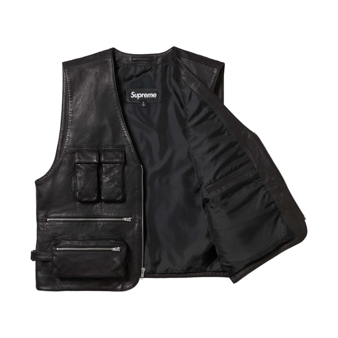 슈프림 레더 카고 베스트 블랙 - 25SS(Supreme Leather Cargo Vest Black - 25SS) - 2