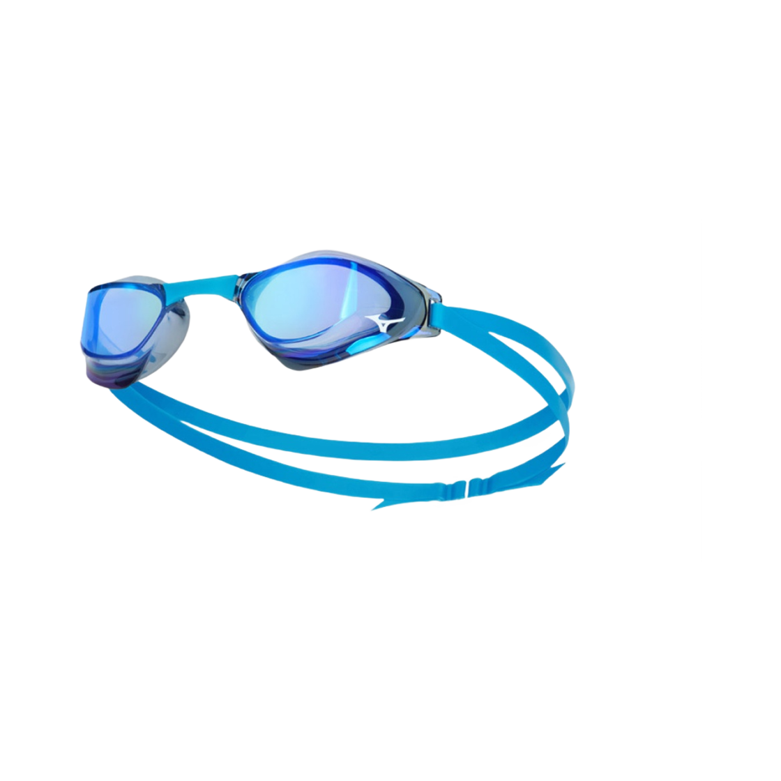 N3JEB19124 Mizuno GX Sonic Eye J Mirrored Non Cushion Swim Goggles Light Smoke Blue