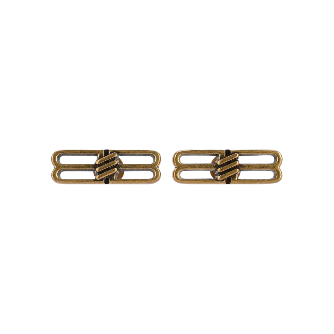 (W) 발렌시아가 BB 아이콘 이어링 에이지드 골드((W) Balenciaga BB Icon Earrings Aged Gold) - 1