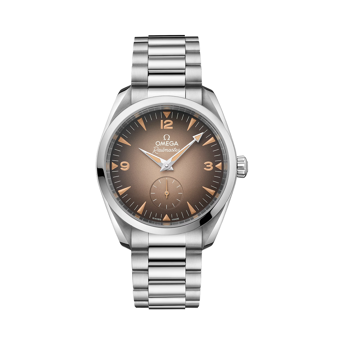 23510382013001 Omega Seamaster Railmaster 150M Co Axial Master Chronometer Chronograph Steel Brown (Transparent Caseback Ver.)