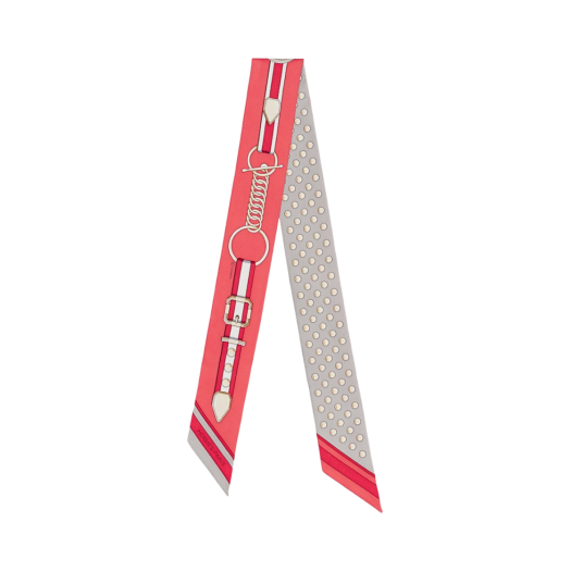 (W) Hermes Grand Tralala Twilly Gris Acier Grenadine Beige