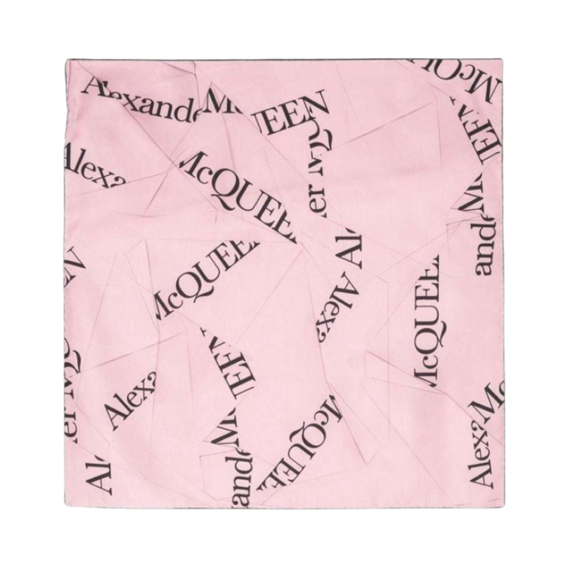 알렉산더 맥퀸 로고 실크 스카프 누드 뉴트럴(Alexander McQueen Logo Silk Scarf Nude Neutrals) - 1