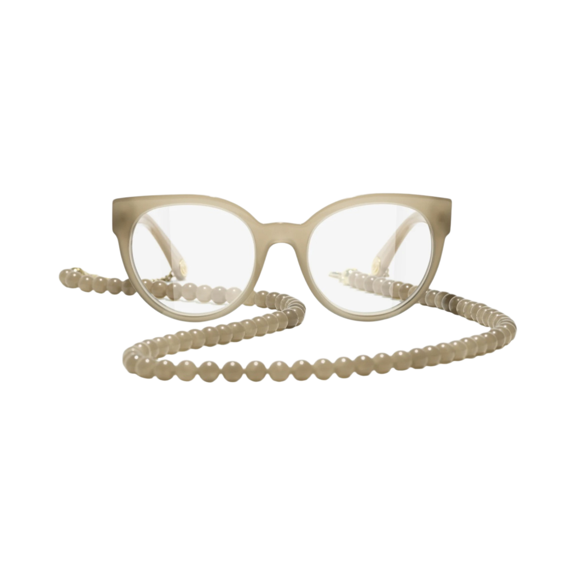 샤넬 버터플라이 프레임 아세테이트 글래스 펄 & 다크 베이지 골드(Chanel Butterfly Eyeglasses Acetate Glass Pearls & Dark Beige Gold) - 1