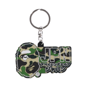 BAPE ABC Camo Japan Rubber Keychain Green