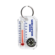 Nice Weather Thermometer Keyring White