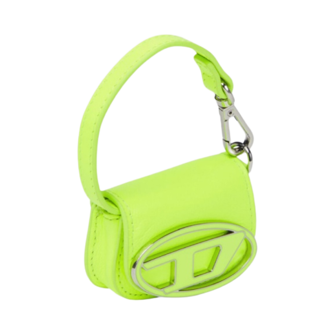 디젤 1DR 파우치 마이크로 키링 옐로우 플루오(Diesel 1DR Micro Leather Bag Charm Yellow Fluo) - 2