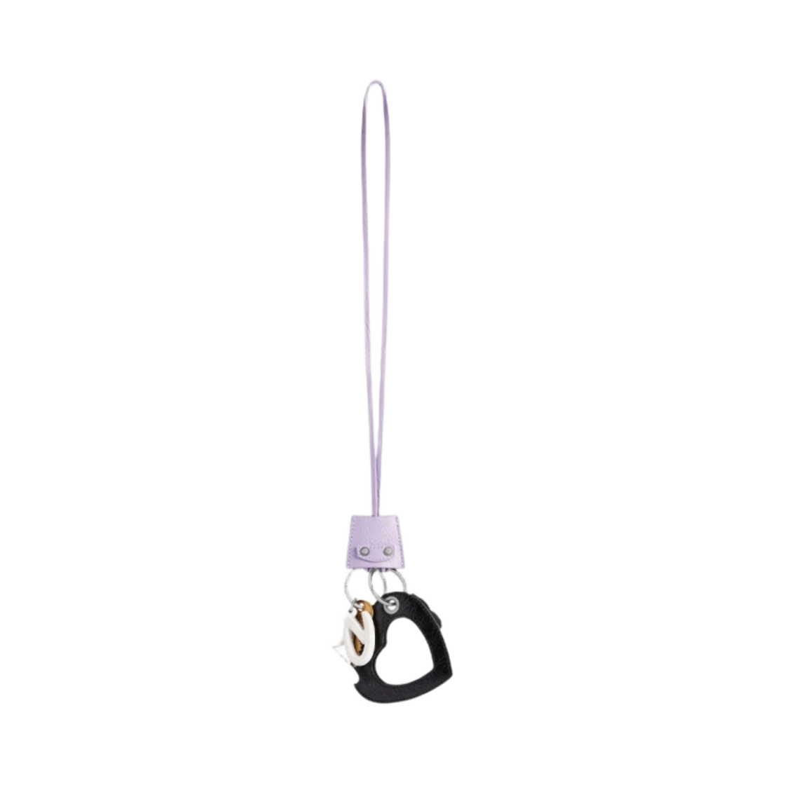 7956502AA9C5360 Balenciaga Le CIty Charm Heart Light Purple Black