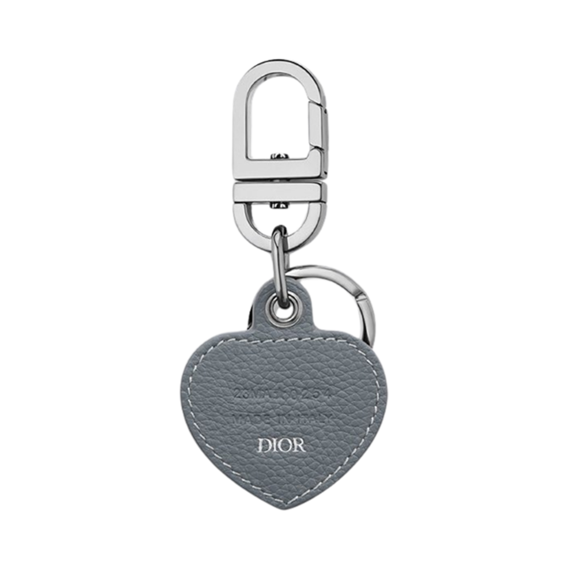 디올 CD 하트 키링 딥 그레이 그레인드 카프스킨 앤 루테늄 피니쉬 브라스(Dior CD Heart Key Ring Deep Gray Grained Calfskin and Ruthenium Finish Brass) - 2