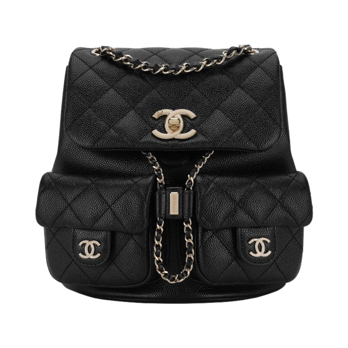 샤넬 백팩 그레인드 샤이니 카프스킨 & 골드 메탈 블랙(Chanel Backpack Grained Shiny Calfskin & Gold Black)