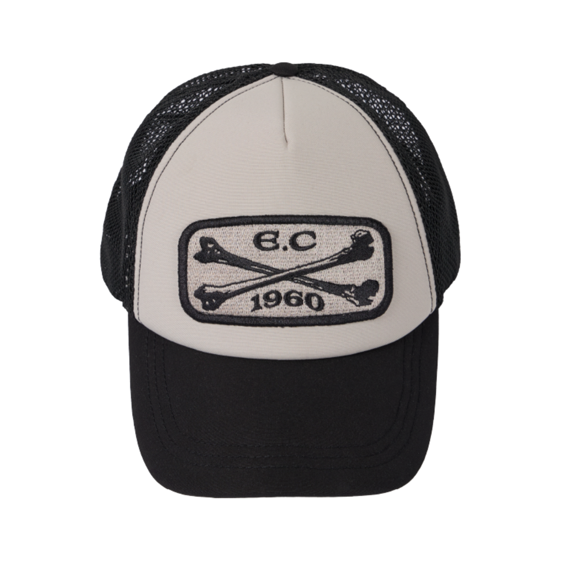 ET2502CA03BK ETCE Bone Patch Trucker Cap Black