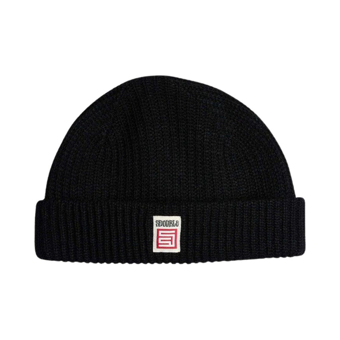 SD725W1001 S/Double Red Cube Low Beanie Black