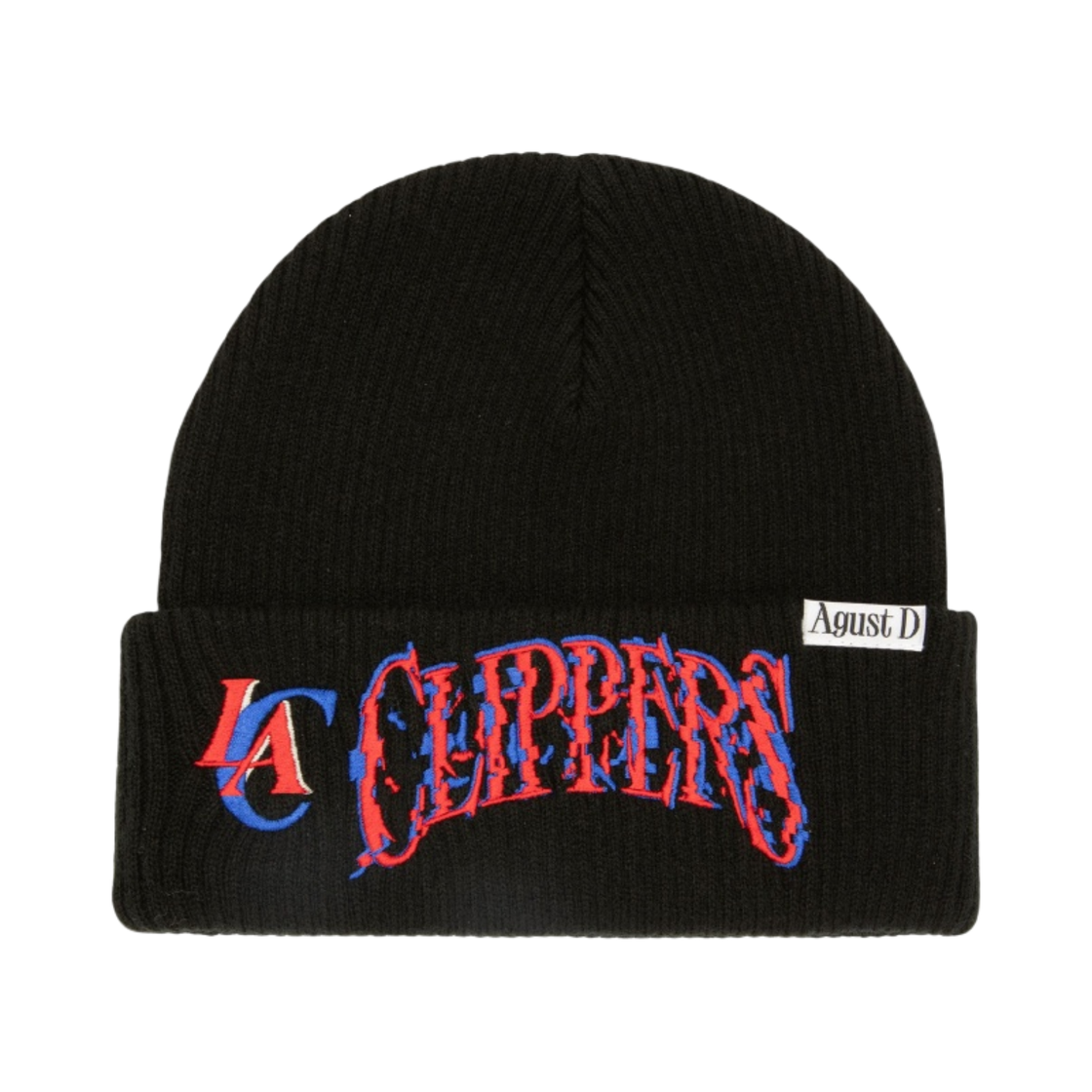 HK2073-LACBLCK Mitchell & Ness x Suga Glitch Cuff Knit Los Angeles Clippers Black