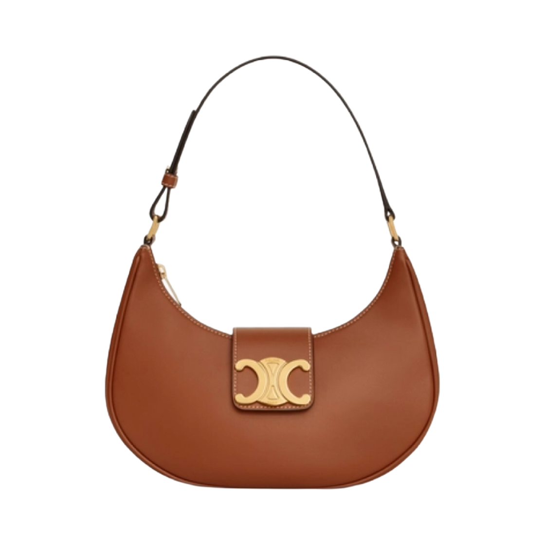 114493DGQ-04LU Celine Medium Ava Triomphe Bag in Smooth Calfskin Tan