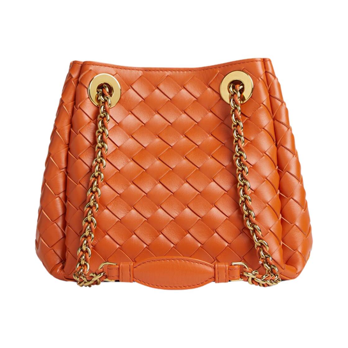 817175V4SC57592 Bottega Veneta Small Parachute Chain Burned Orange