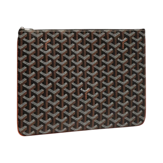 APMSENAT2-MM-03 Goyard Senat Pochette MM Black Tan