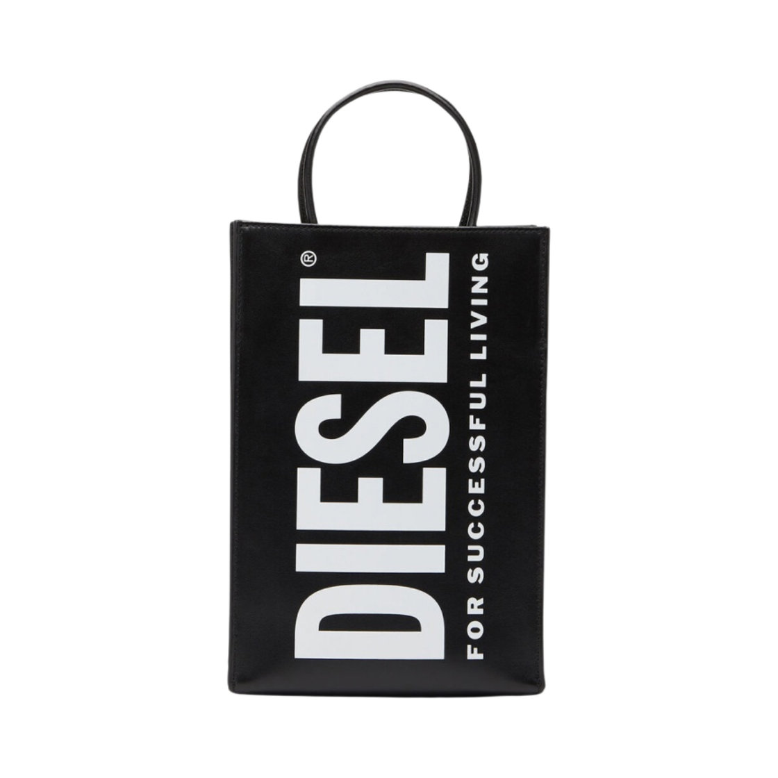 디젤 DSL 미디움 레더 쇼퍼백 로고 블랙(Diesel DSL Medium Leather Shopper Bag with Logo Black) - 1