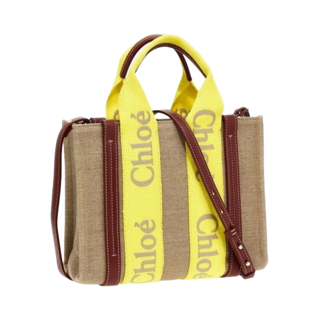 끌로에 스몰 우디 토트백 옐로우 베이지(Chloe Small Woody Tote Bag Yellow Beige) - 2