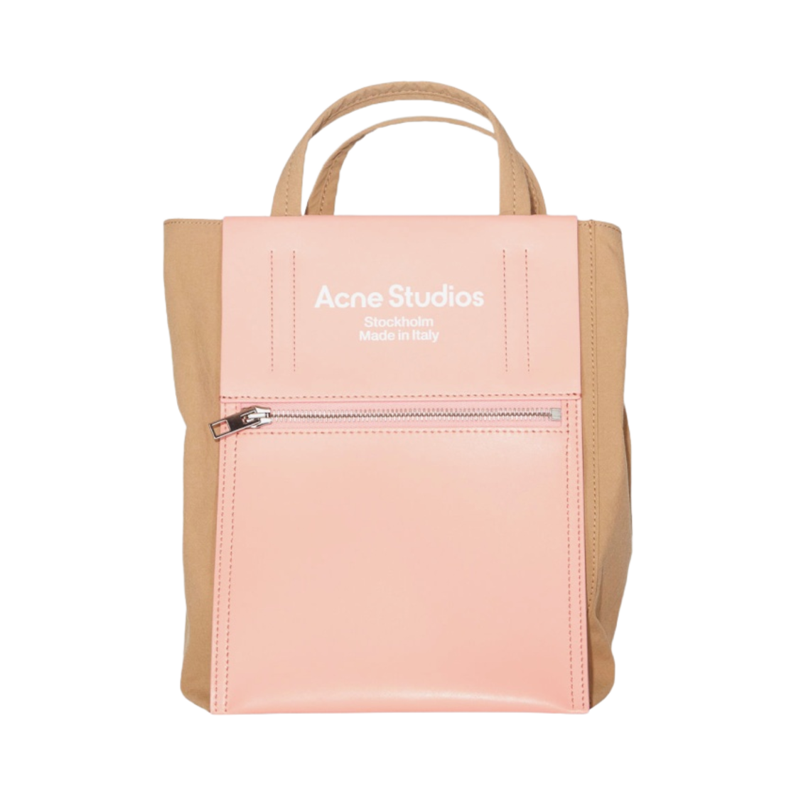 아크네 스튜디오 베이커 아웃 미니 토트백 브라운 핑크(Acne Studios Baker Out Mini Tote Bag Brown Pink)
