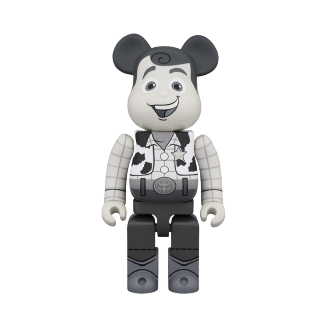 - Bearbrick Disney Toy Story Woody B&W Ver. 400% Black