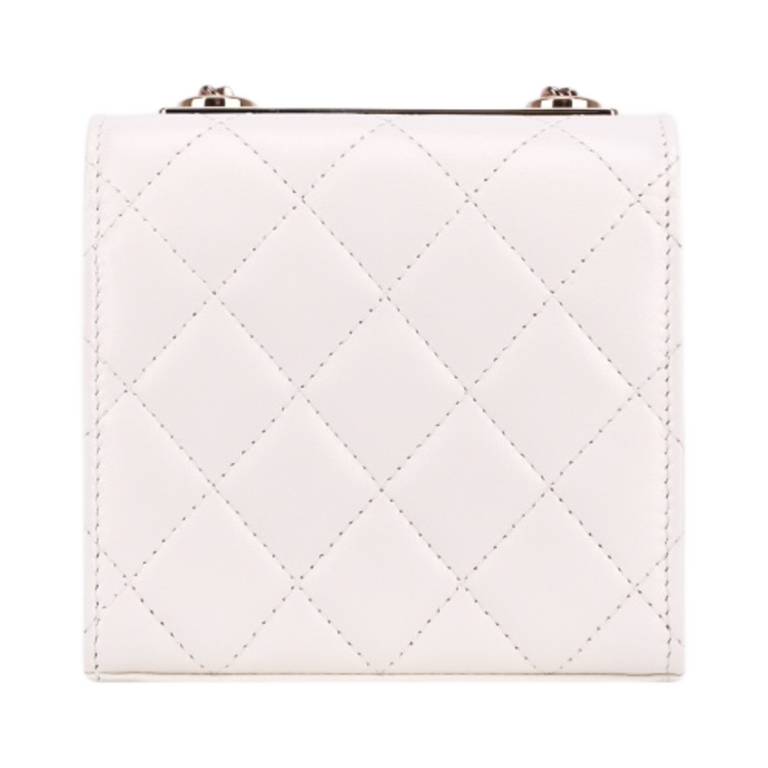 샤넬 체인 미니백 램스킨 & 핑크 골드 메탈 화이트(Chanel Clutch With Chain Lambskin & Pink Gold White) - 3