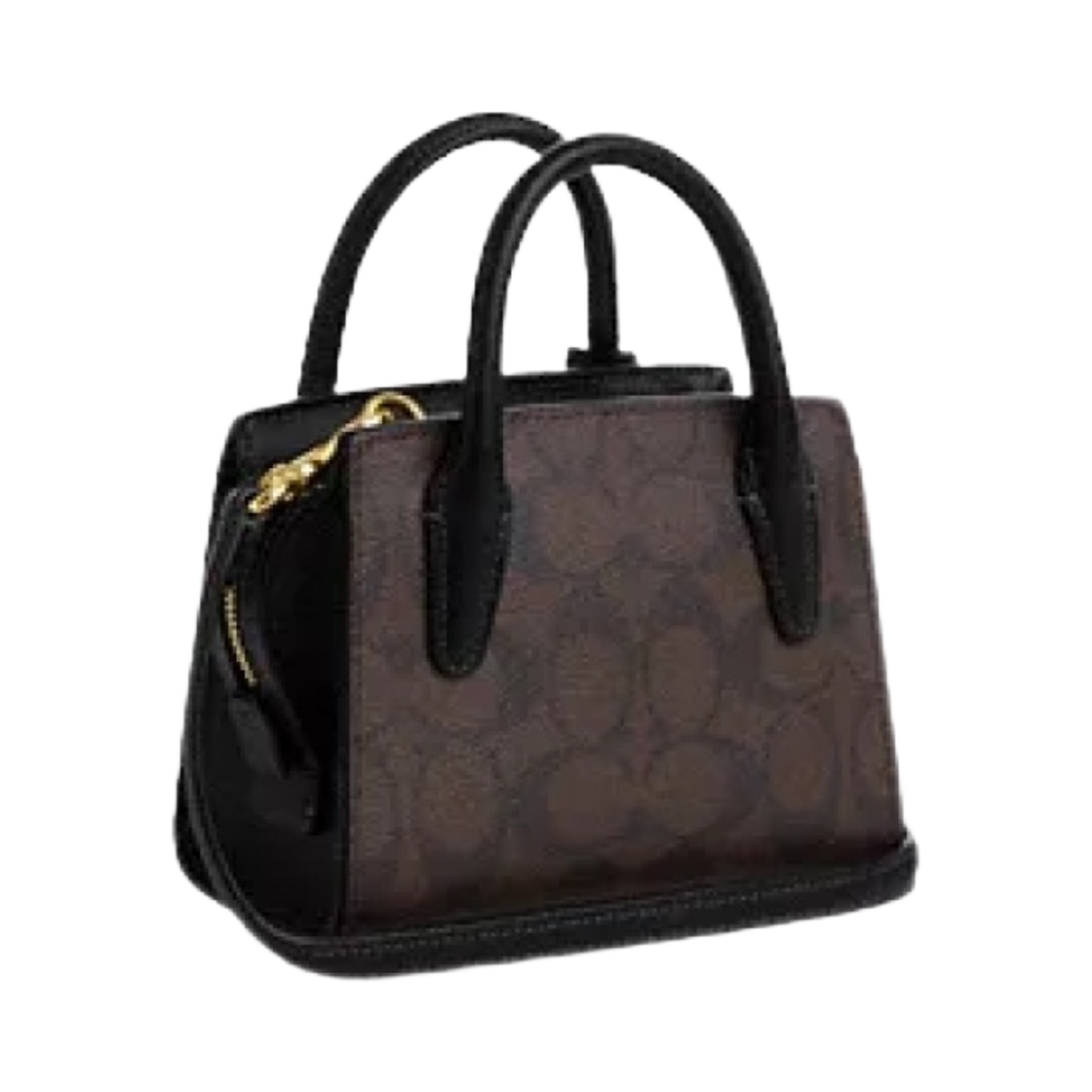 코치 시그니처 캔버스 안드레 미니 캐리올 브라운 블랙(Coach Andrea Mini Carryall Signature Canvas Brown Black) - 2