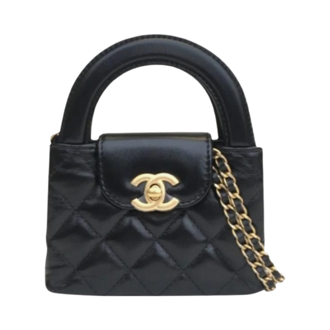 샤넬 클래식 체인 달린 미니백 샤이니 빈티지 카프스킨 & 골드 메탈 블랙(Chanel Classic Clutch with Chain Shiny Aged Calfskin & Gold Black)