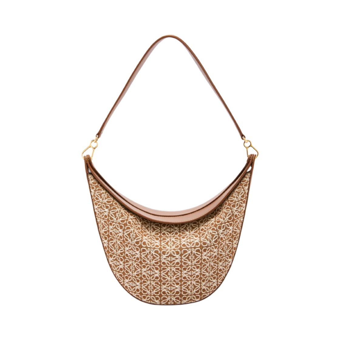 로에베 루나백 아나그램 자카드 앤 클래식 카프스킨 탄 피칸(Loewe Luna Bag in Anagram Jacquard and Classic Calfskin Tan Pecan) - 1