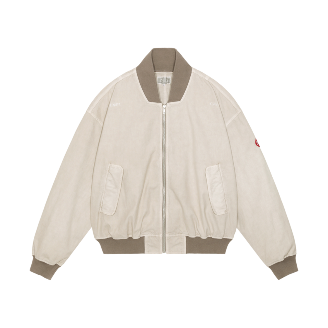 - Cav Empt Overdye Duck Zip Jacket Beige - 24FW