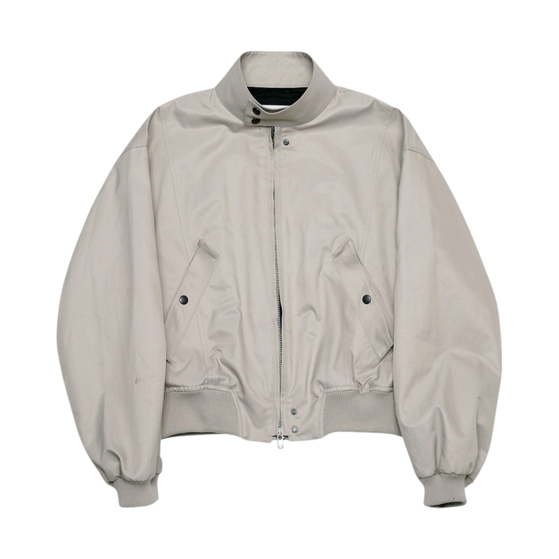 알렌느 레이어드 해링턴 블루종 크림 베이지