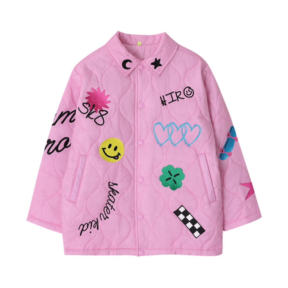 (키즈) 히로 모티브 퀼팅 자켓 핑크((Kids) Hiro Motive Quilting Jacket Pink)