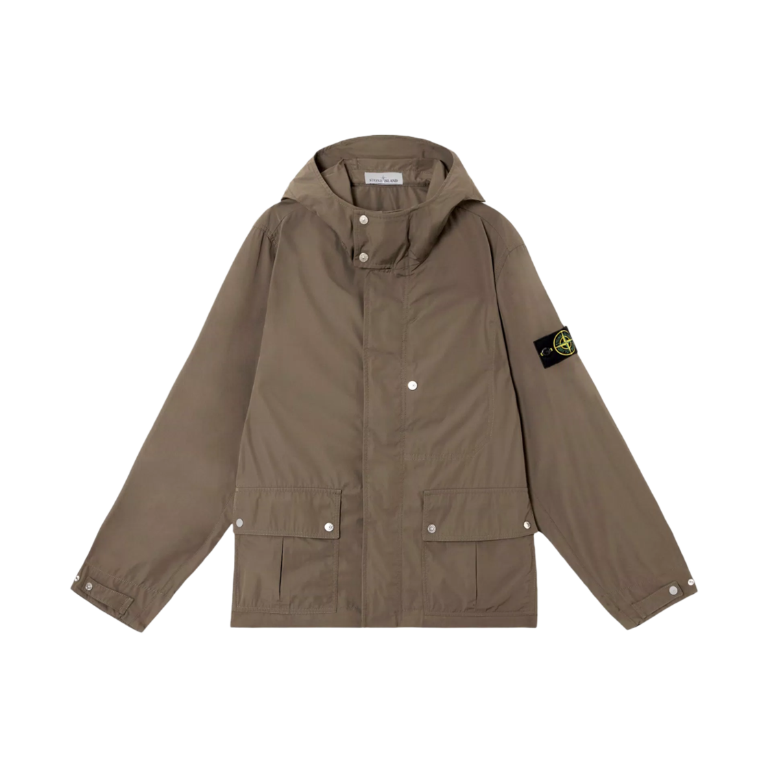 K1S1541000-06S0026-V0054 Stone Island 4100006 Micro Twill Soft Hooded Jacket with Anti-Drop and Zipper Military Green - 25SS