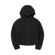 (W) Mischief Quilted Hooded Jacket Black