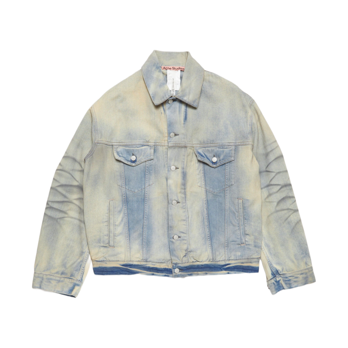 C90191-228 Acne Studios Denim Jacket Oversized Fit Light Blue