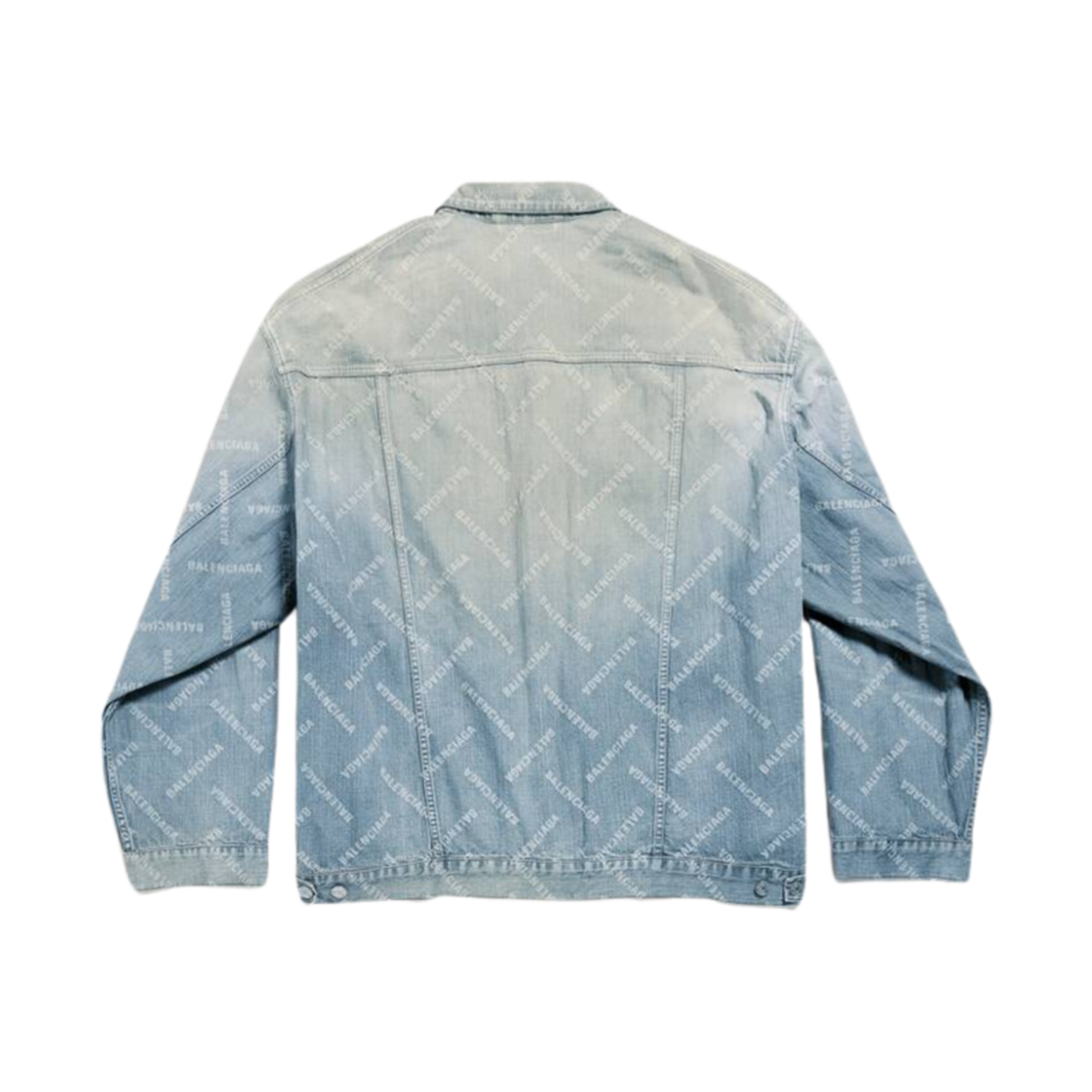 발렌시아가 발 다이애그널 올오버 오버사이즈 자켓 라이트 블루(Balenciaga Bal Diagonal Allover Oversized Jacket Light Blue) - 2