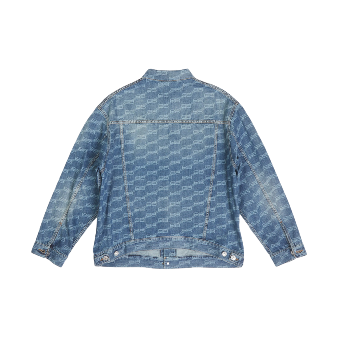 발렌시아가 BB 모노그램 라지 핏 자켓 블루(Balenciaga BB Monogram Large Fit Jacket Blue) - 2