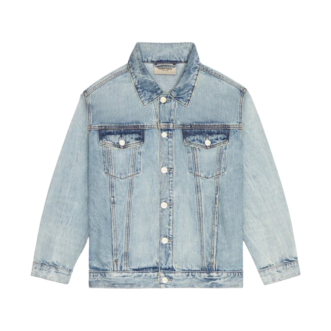 - Essentials Denim Trucker Jacket Light Indigo - 20FW