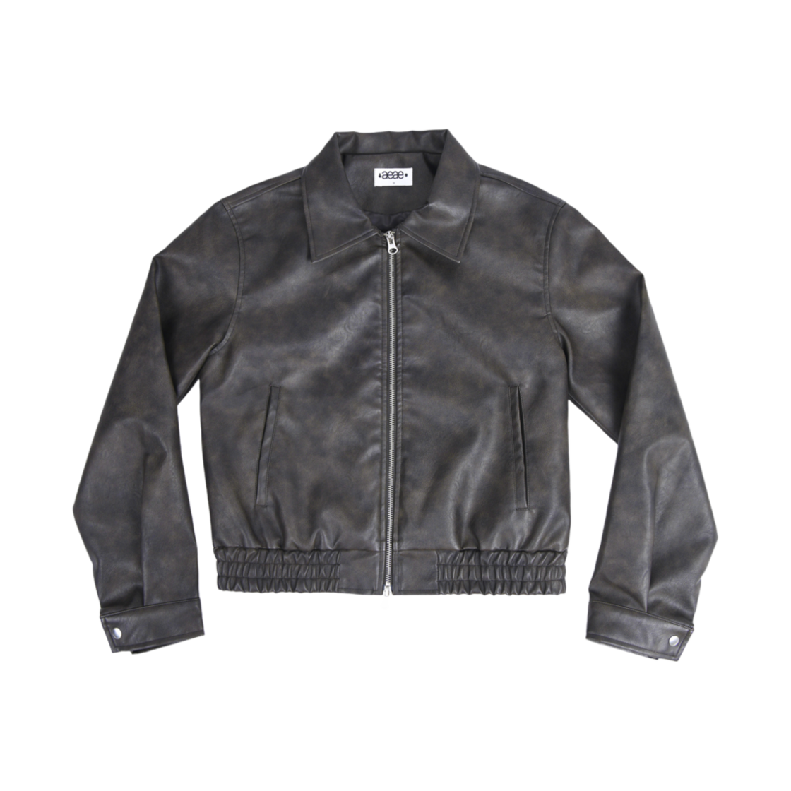 (W) 에이에이 빈티지 레더 자켓 다크 브라운((W) Aeae Vintage Leather Jacket Dark Brown)