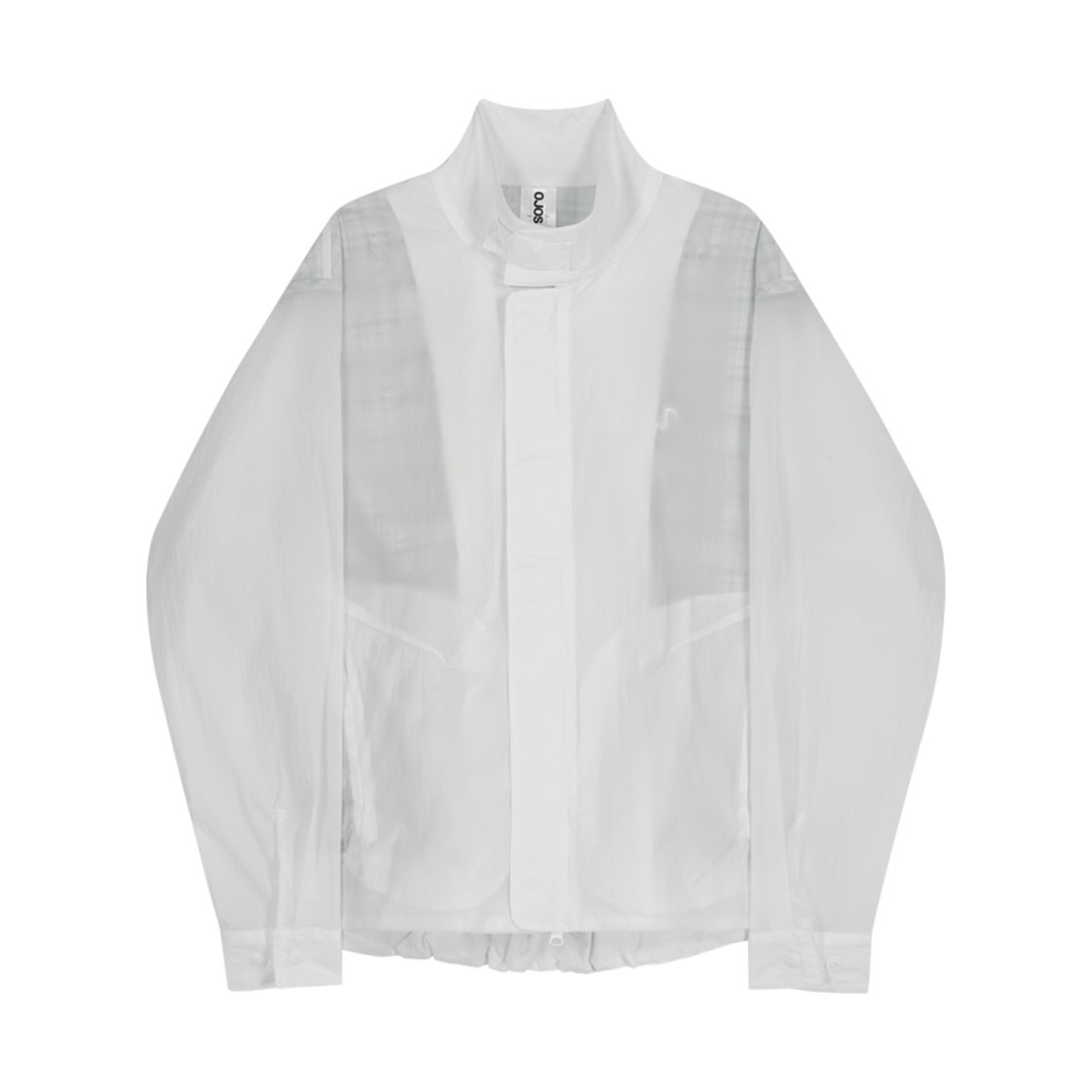 25SS-OT02-OW OJOS Layered Sheer Blouson Off White