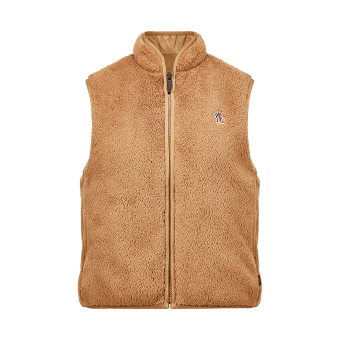 (W) 몽클레르 리버시블 폴라텍 집업 질레 카멜 베이지 - 25SS((W) Moncler Reversible Polartec Zip-Up Gilet Camel Beige - 25SS) - 1