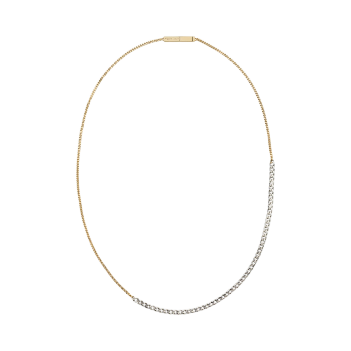 보테가 베네타 체인 네클리스 실버 옐로우 골드(Bottega Veneta Chains Necklace Silver Yellow Gold) - 1