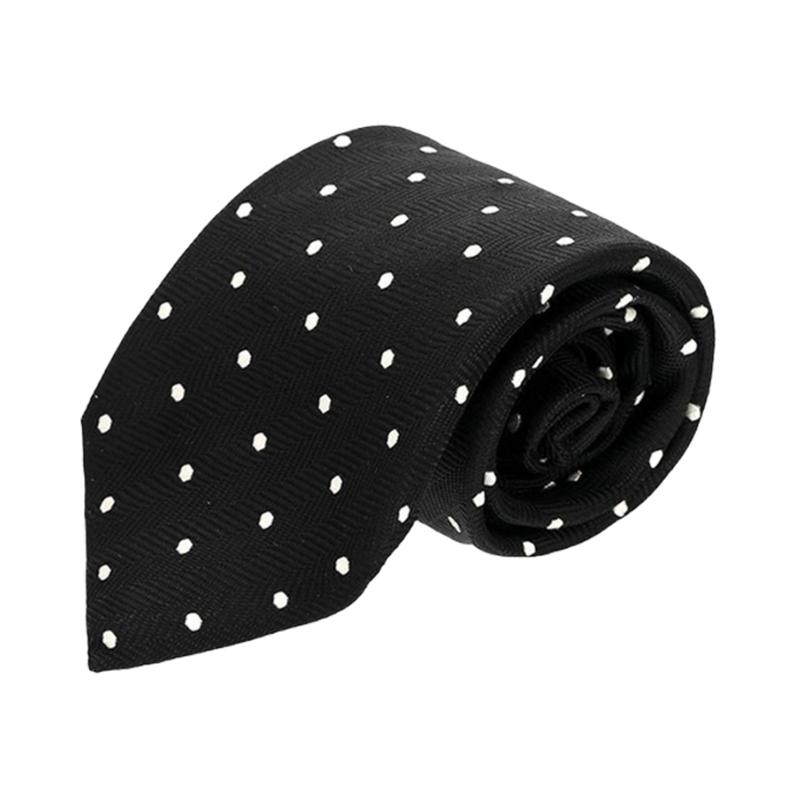 톰포드 도트 패턴 실크 타이 블랙
