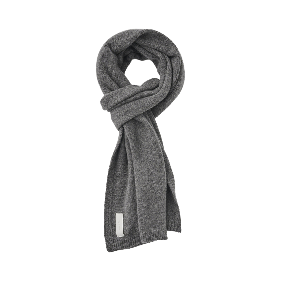 24WTAC001GR Blank03 Cashmere Blend Knit Muffler Grey