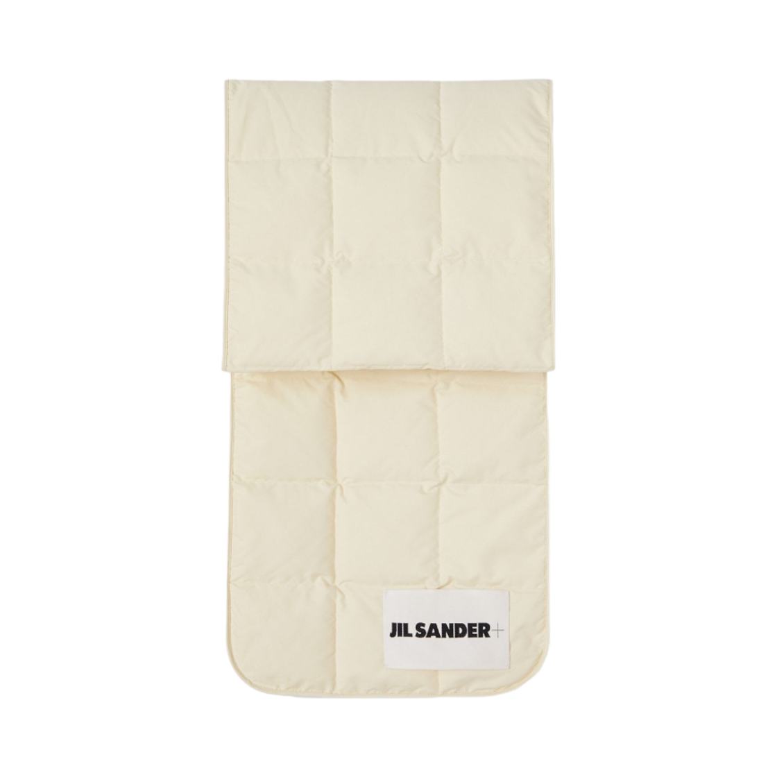 질 샌더 퀼티드 다운 머플러 베이지